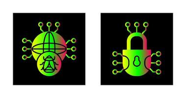 Global Malware and Cyber defence Icon vector