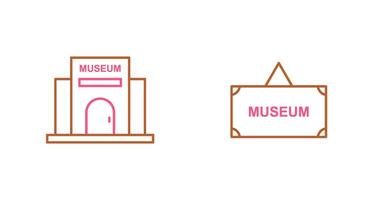 Museum Building and Museum Icon vector