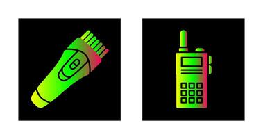 Trimmer and Communication Icon vector