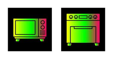 microondas y horno icono vector