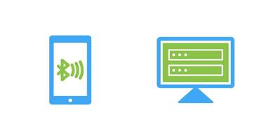 conectado dispositivo y corrompido datos icono vector