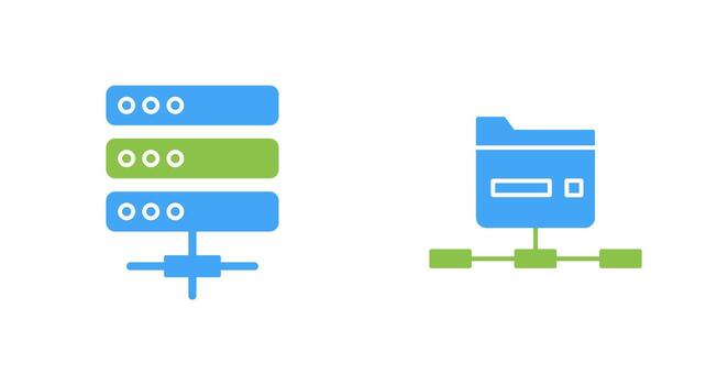 Server and Network Icon vector