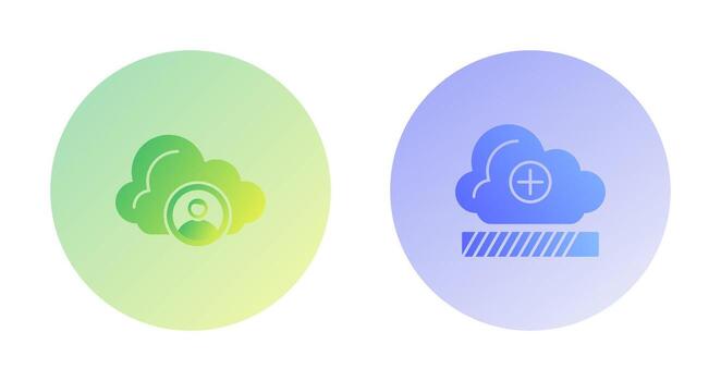 avatar y cargando icono vector