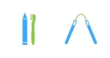 Pencil and Hair Plucker Icon vector