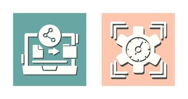 File Share and SEO Performance Icon vector