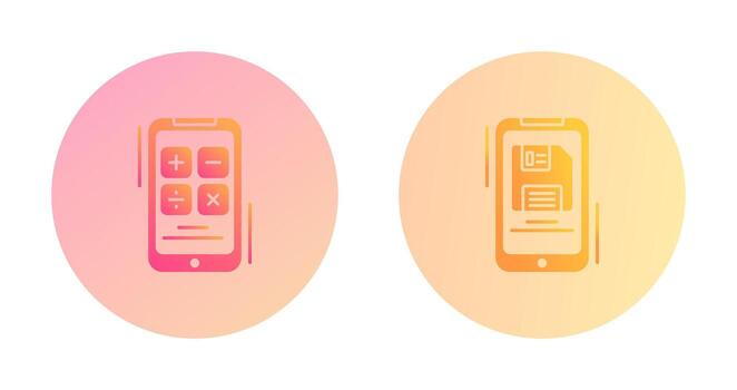 Calculator and Backup file Icon vector