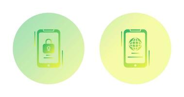 Browser and Lock Icon vector