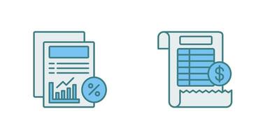Report and Bill Icon vector