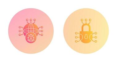 Global Malware and Cyber defence Icon vector