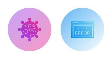 virus y error código icono vector
