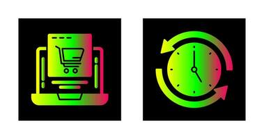 Add to Cart and Run time Icon vector