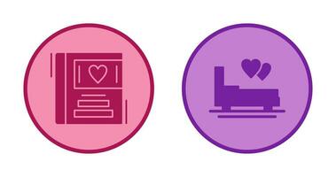 Wedding Album and Honeymoon Icon vector