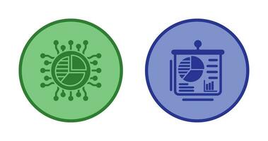 Pie Chart and Presentation Icon vector