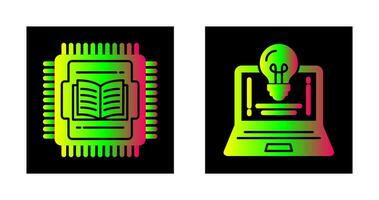 Cpu and Lamp Icon vector