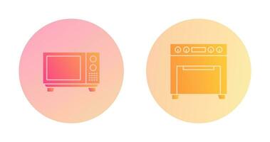 microondas y horno icono vector