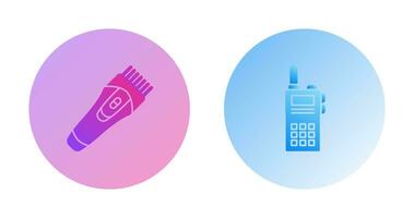 Trimmer and Communication Icon vector