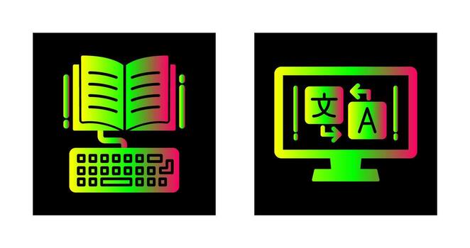 estudiar y idioma icono vector
