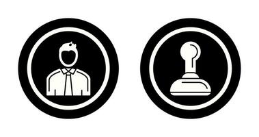 Employee and Stamp Icon vector