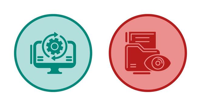 Synchronization and Data Visualization Icon vector