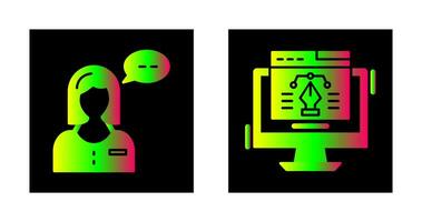 consultante y web diseño icono vector