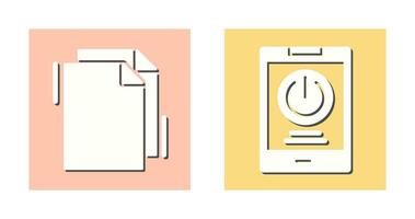 Copy and Power Icon vector