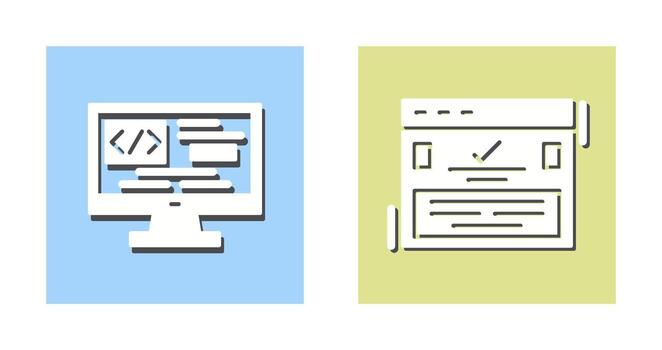 codificación y completar icono vector