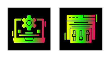 Campaign Tweaks and Laptop Icon vector