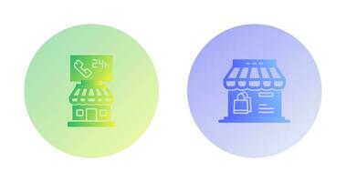 24 Hour and Store Icon vector