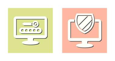 Password and Shield Icon vector