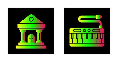 Keyboard and Museum Icon vector