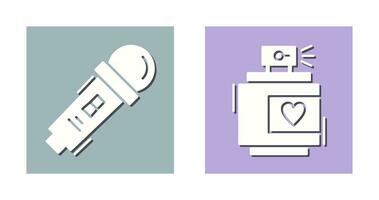 Microphone and Perfume Icon vector