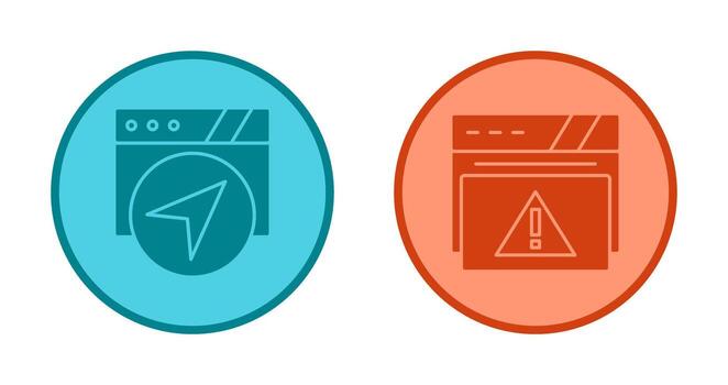 Navigation and Alert Icon vector