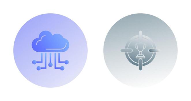 Cloud Computing and Target Icon vector