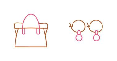 Bag and Earrings Icon vector