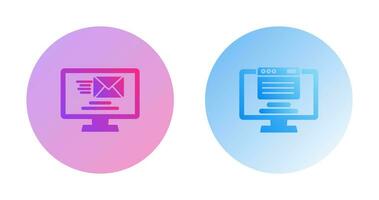 Mail and Web Icon vector