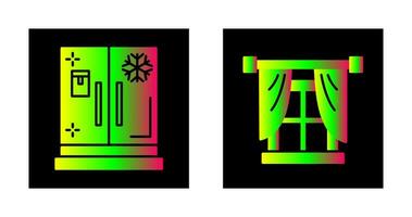 Window and Fridge Icon vector
