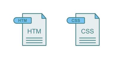 HTM and CSS Icon vector