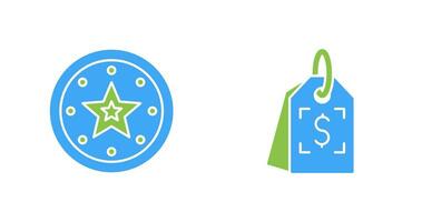 Recommended and Price Tag Icon vector