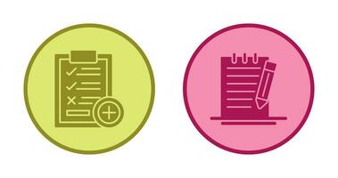 Medical Examination List and Check Up List Icon vector
