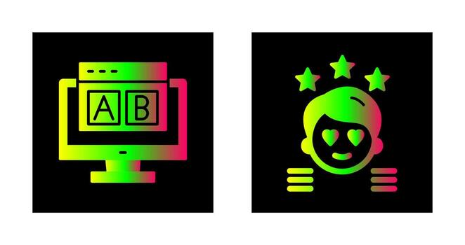 ab pruebas y ux revisión icono vector