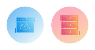 Web Coding ND Server Icon vector