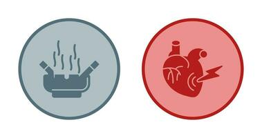 Heart Attack and hashtray Icon vector