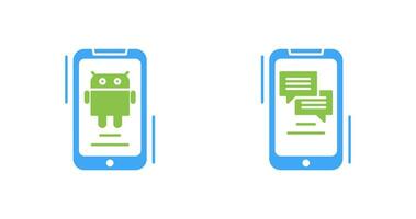 Android and Text Icon vector