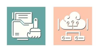 Data Cleaning and Big Data Icon vector