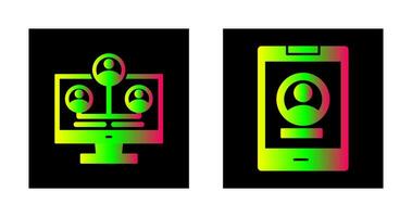 Newtwork and Account Icon vector