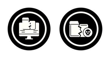 Data Loss and Infected Icon vector