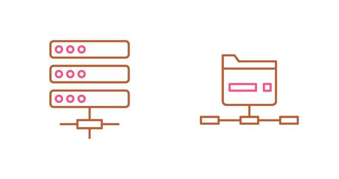 servidor y red icono vector