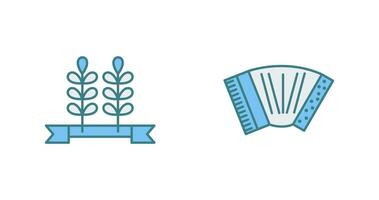 Accordion a d Wheat Icon vector