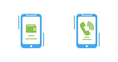 E wallet and Incoming Call Icon vector