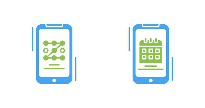 modelo código y calendario icono vector